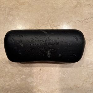 Authentic Chanel Black Glasses Case